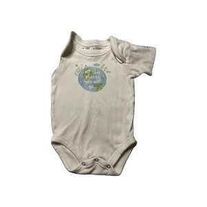 Finn + Emma Boys cream | light green | Light Blue Onesie size: 9-12 Months